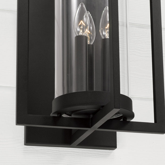 Capital Lighting 948231BK Three Light Outdoor Wall Lantern, Black