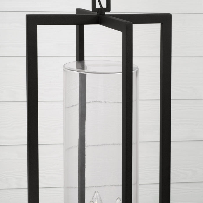 Capital Lighting 948232BK Three Light Outdoor Hanging Lantern, Black