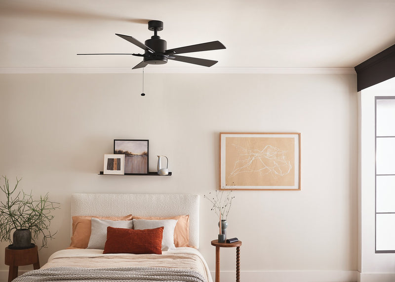 Kichler 330242SBK 52" Ceiling Fan, Satin Black