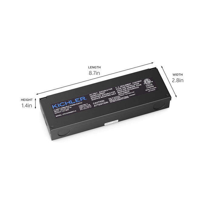 Kichler 4TD12V060BKTV2 Power Supply, Black Textured