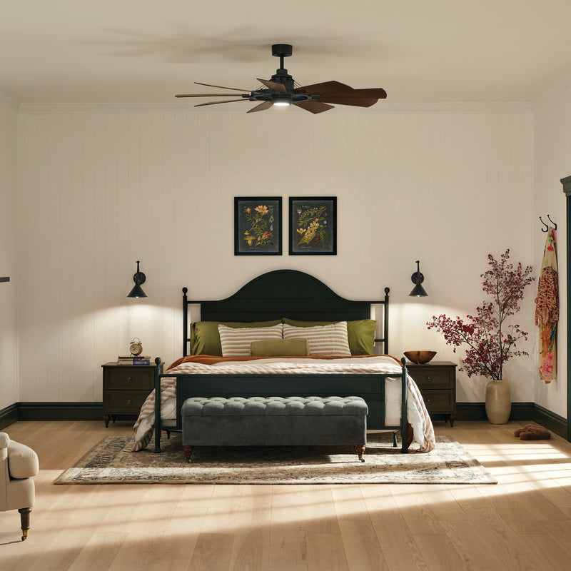 Kichler 300260DBK 60" Ceiling Fan, Distressed Black