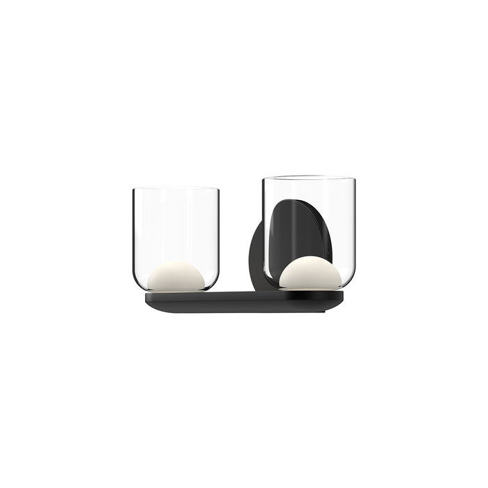 Kuzco Lighting VL52512-BK/CL LED Vanity, Black/Clear