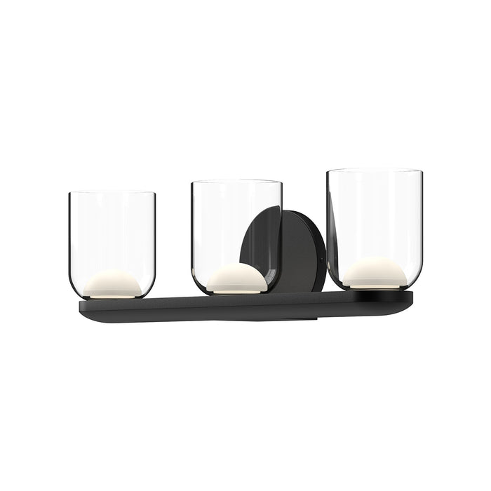 Kuzco Lighting VL52520-BK/CL LED Vanity, Black/Clear