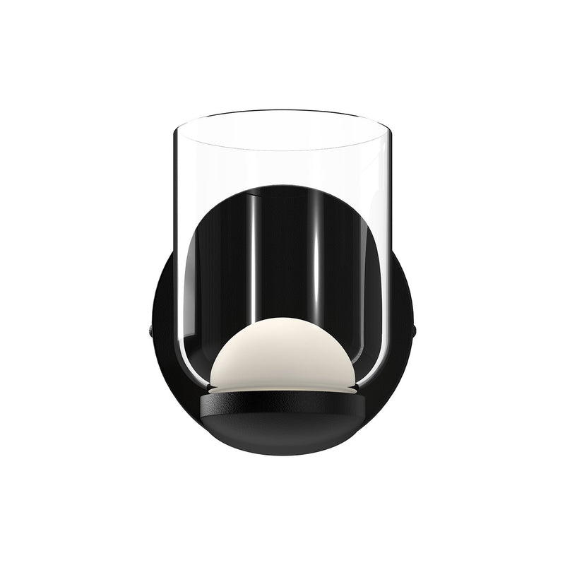 Kuzco Lighting WS52505-BK/CL LED Wall Sconce, Black/Clear
