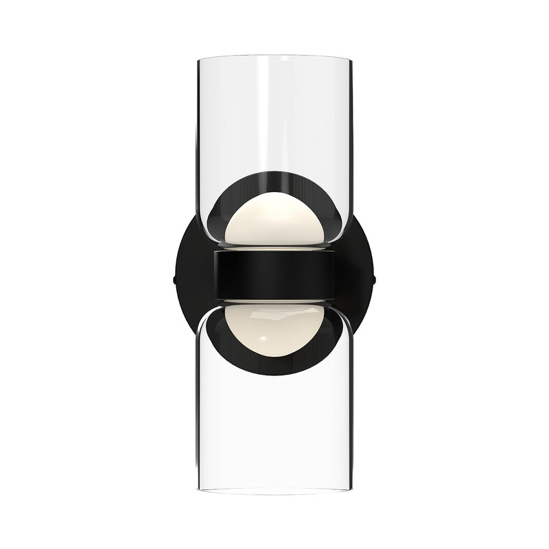 Kuzco Lighting WS52511-BK/CL LED Wall Sconce, Black/Clear