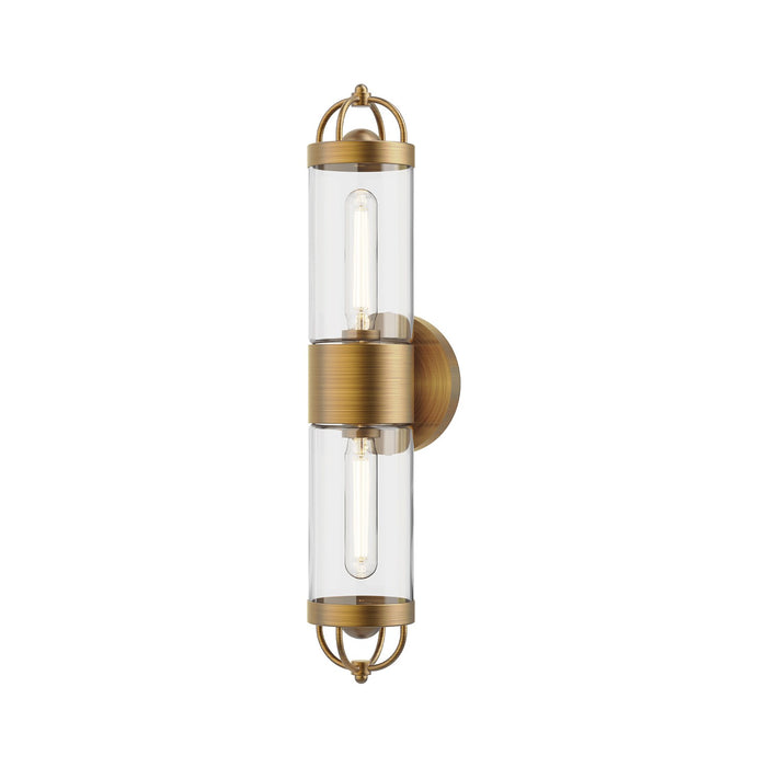 Alora WV461102AG Two Light Wall Sconce, Aged Gold
