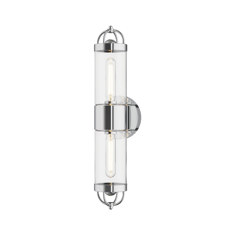 Alora WV461102CH Two Light Wall Sconce, Chrome