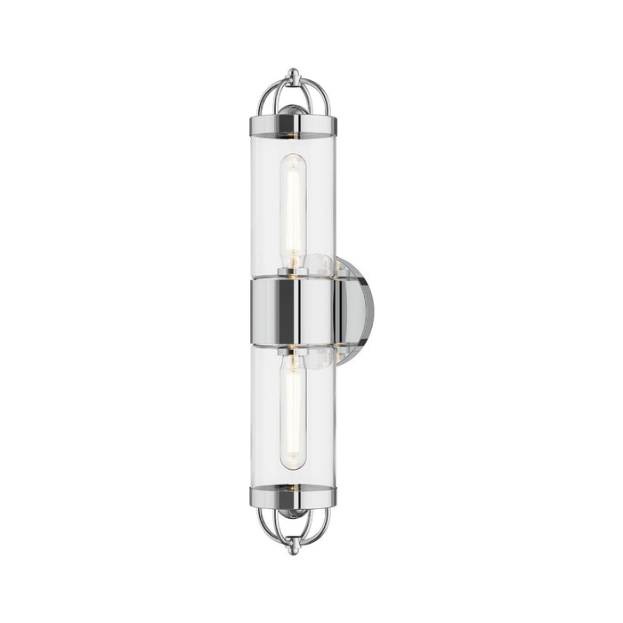Alora WV461102CH Two Light Wall Sconce, Chrome