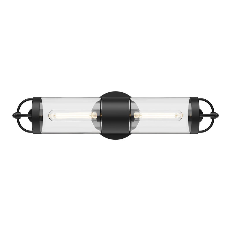 Alora WV461102MB Two Light Wall Sconce, Matte Black