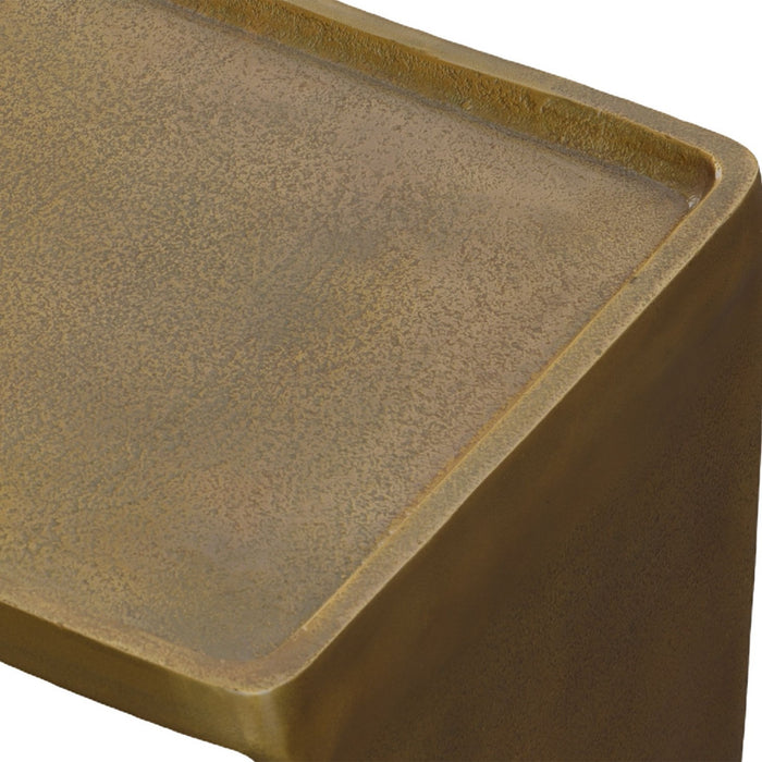 Uttermost 25232 Side Table, Antique Brass