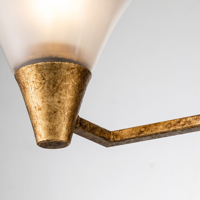 Lucas + McKearn BB1114G-3 Three Light Bath, Gold Leaf