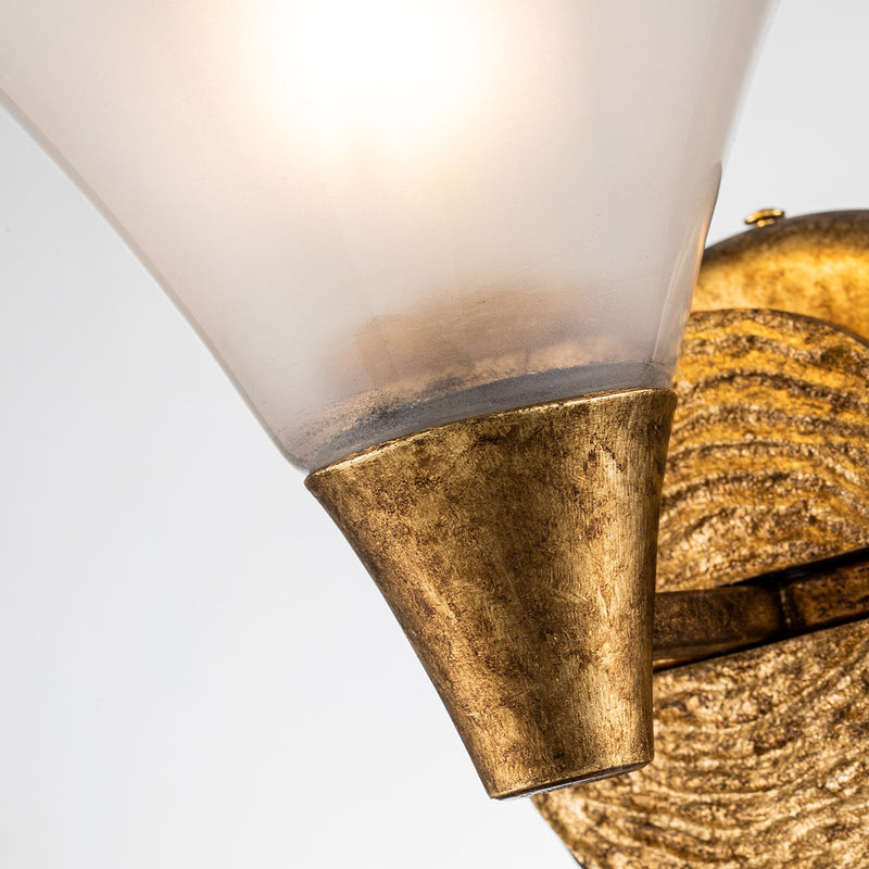 Lucas + McKearn BB1114G-1 One Light Bath, Gold Leaf