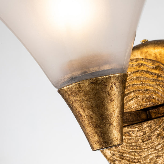 Lucas + McKearn BB1114G-1 One Light Bath, Gold Leaf