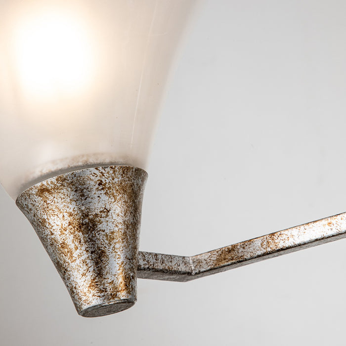 Lucas + McKearn BB1114S-3 Three Light Bath, Silver Leaf