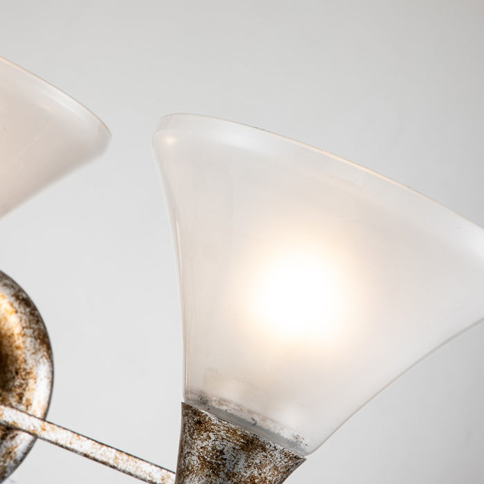 Lucas + McKearn BB1114S-3 Three Light Bath, Silver Leaf