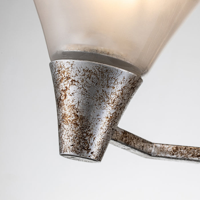 Lucas + McKearn BB1114S-2 Two Light Bath, Silver Leaf