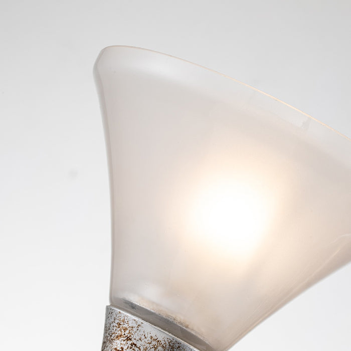 Lucas + McKearn BB1114S-2 Two Light Bath, Silver Leaf