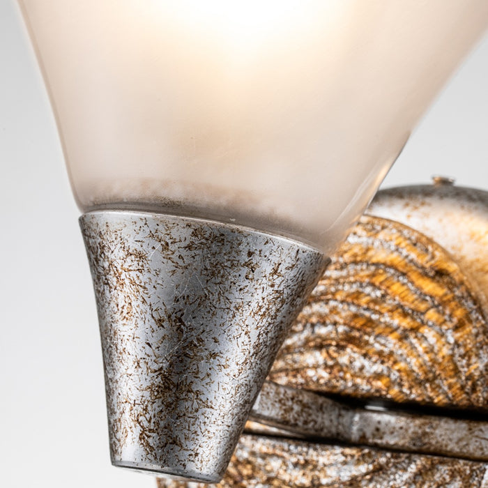 Lucas + McKearn BB1114S-1 One Light Bath, Silver Leaf