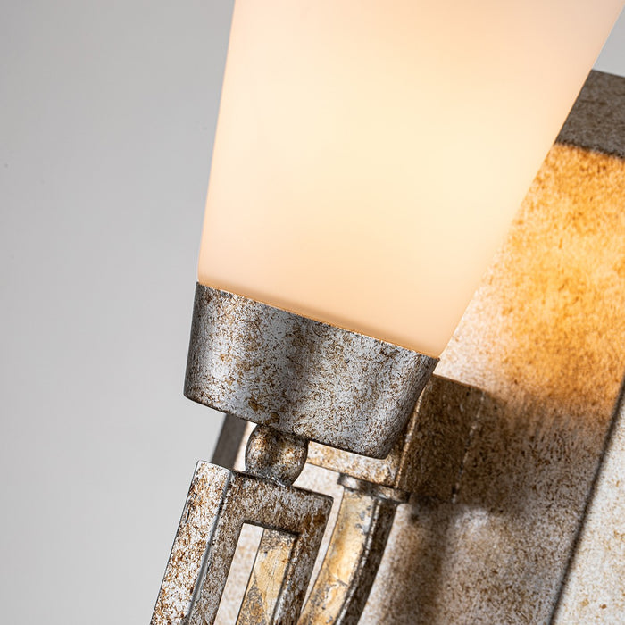 Lucas + McKearn BB1006S-1 One Light Bath, Silver Leaf