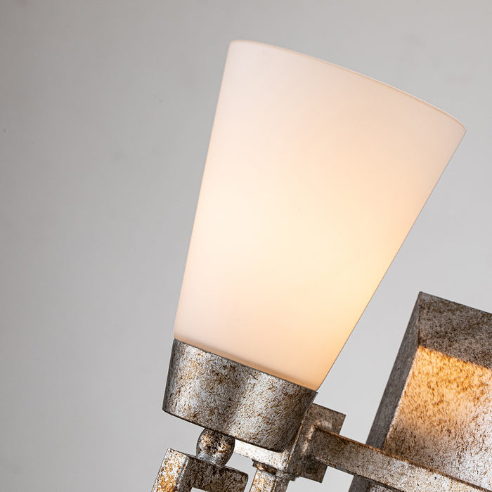 Lucas + McKearn BB1006S-2 Two Light Bath, Silver Leaf