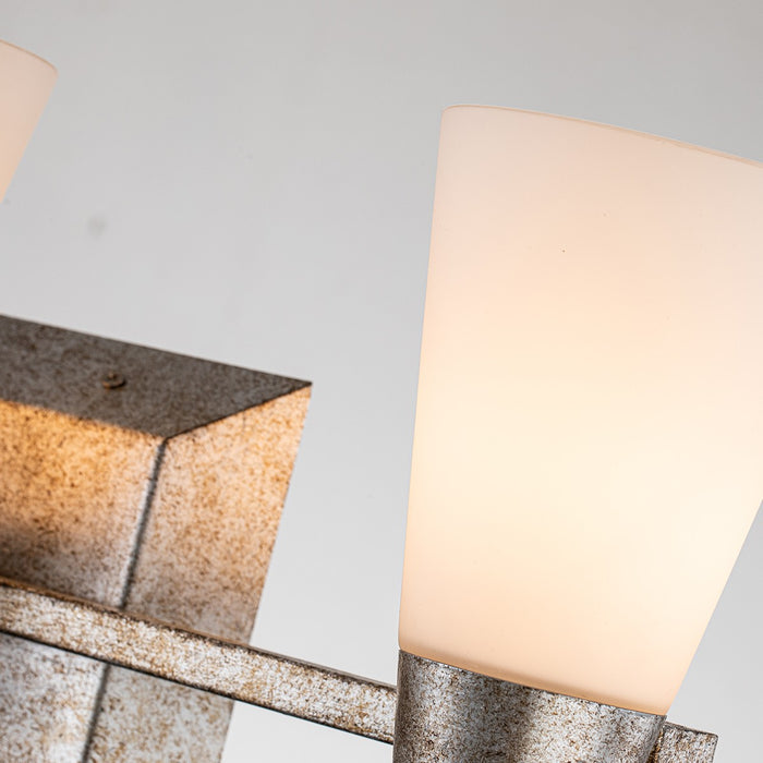 Lucas + McKearn BB1006S-3 Three Light Bath, Silver Leaf