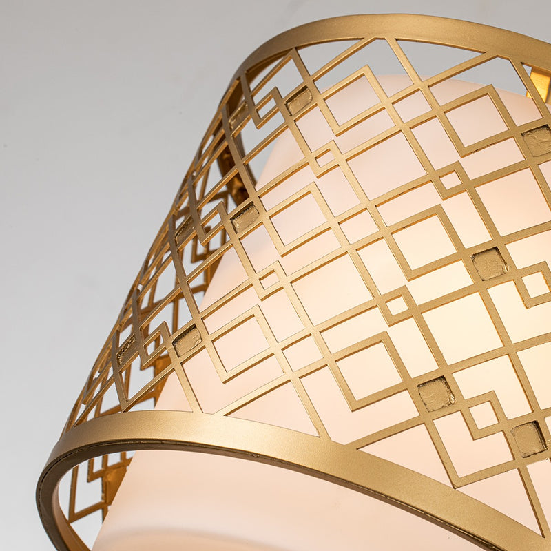 Lucas + McKearn PD1185LG-1 Two Light Pendant, Lacquered Gold