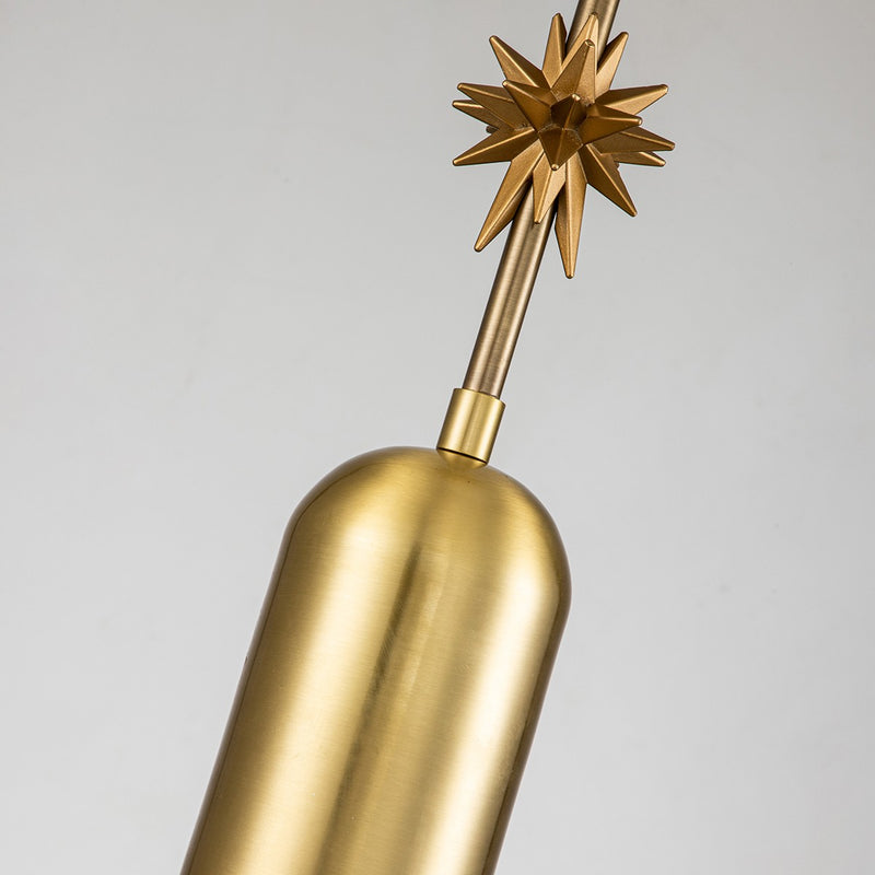 Lucas + McKearn PD00115AGB-1 One Light Pendant, Aged Brass