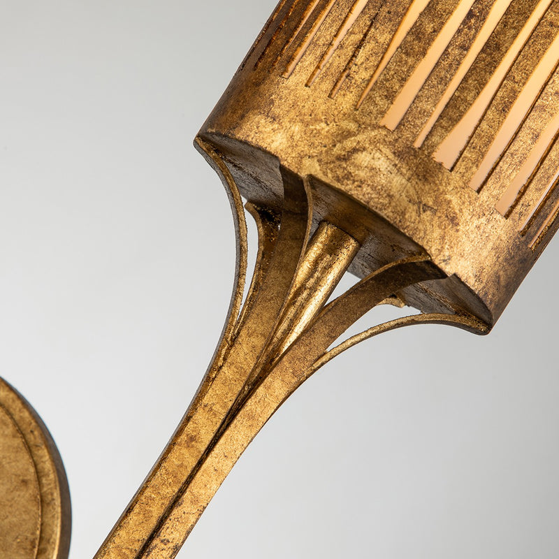 Lucas + McKearn SC20319G-2 Two Light Wall Sconce, Gold Leaf