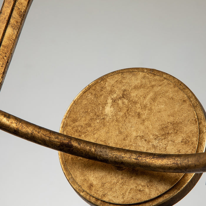 Lucas + McKearn SC20319G-2 Two Light Wall Sconce, Gold Leaf