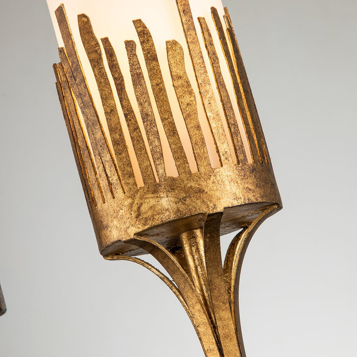 Lucas + McKearn SC20319G-2 Two Light Wall Sconce, Gold Leaf
