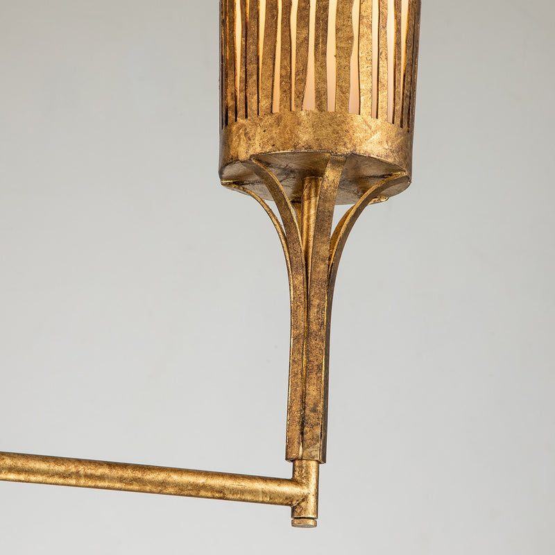 Lucas + McKearn CH20319G-3 Three Light Chandelier, Gold Leaf