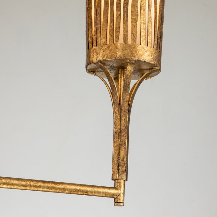 Lucas + McKearn CH20319G-3 Three Light Chandelier, Gold Leaf