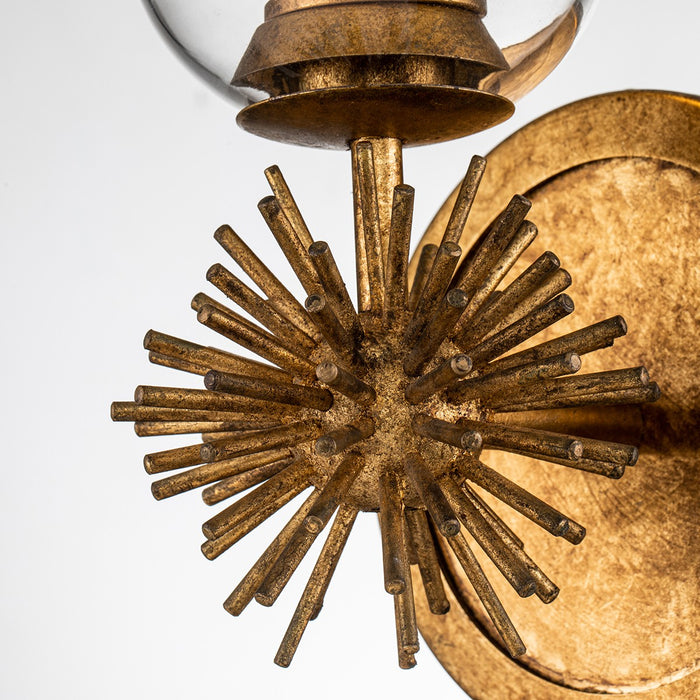 Lucas + McKearn SC00957G-1 One Light Wall Sconce, Gold Leaf