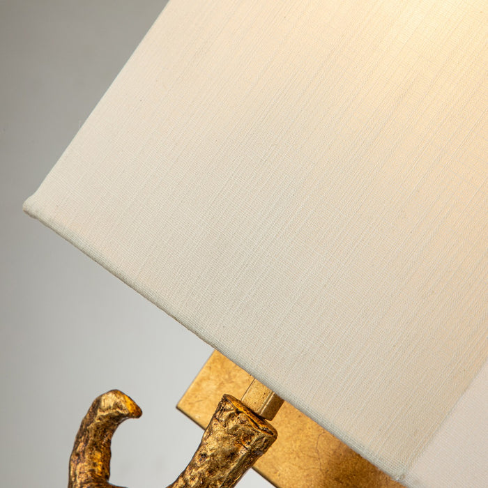 Lucas + McKearn SC7037G-1 One Light Wall Sconce, Gold Leaf