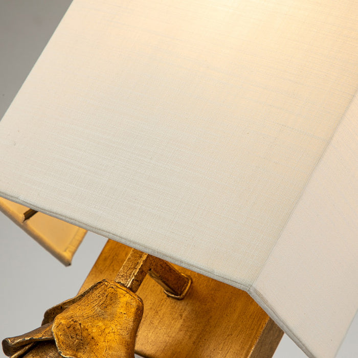 Lucas + McKearn SC7038G-1 One Light Wall Sconce, Gold Leaf