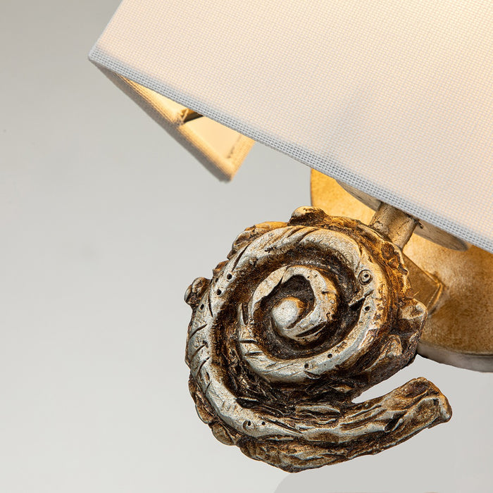 Lucas + McKearn SC1161S-1 One Light Wall Sconce, Silver Leaf