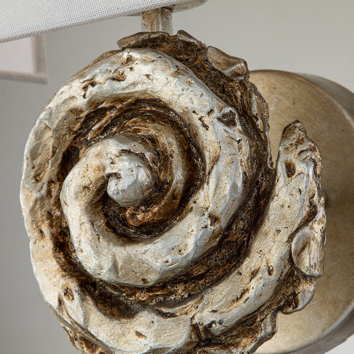 Lucas + McKearn SC1163S-1 One Light Wall Sconce, Silver Leaf