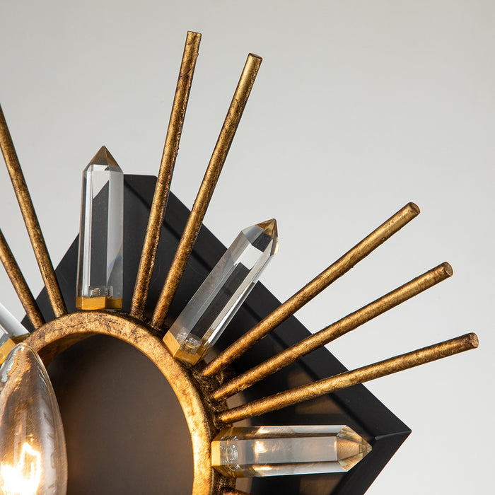 Lucas + McKearn SC90647G-1 One Light Wall Sconce, Gold Leaf
