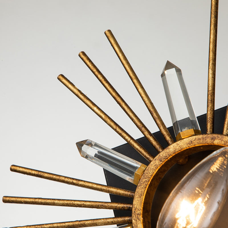 Lucas + McKearn SC90647G-1 One Light Wall Sconce, Gold Leaf
