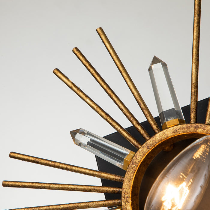 Lucas + McKearn SC90647G-1 One Light Wall Sconce, Gold Leaf