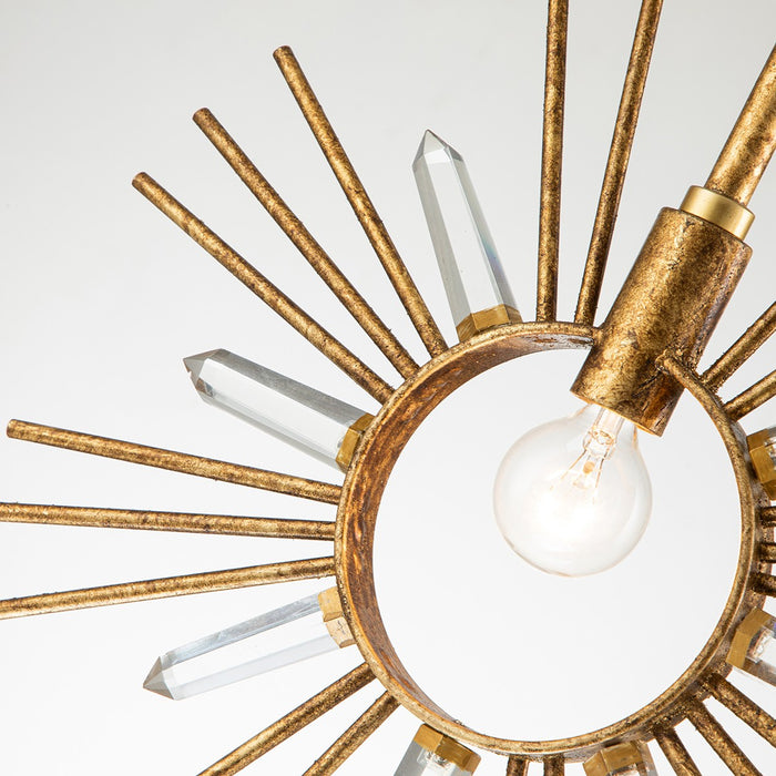 Lucas + McKearn PD90647G-1 One Light Pendant, Gold Leaf