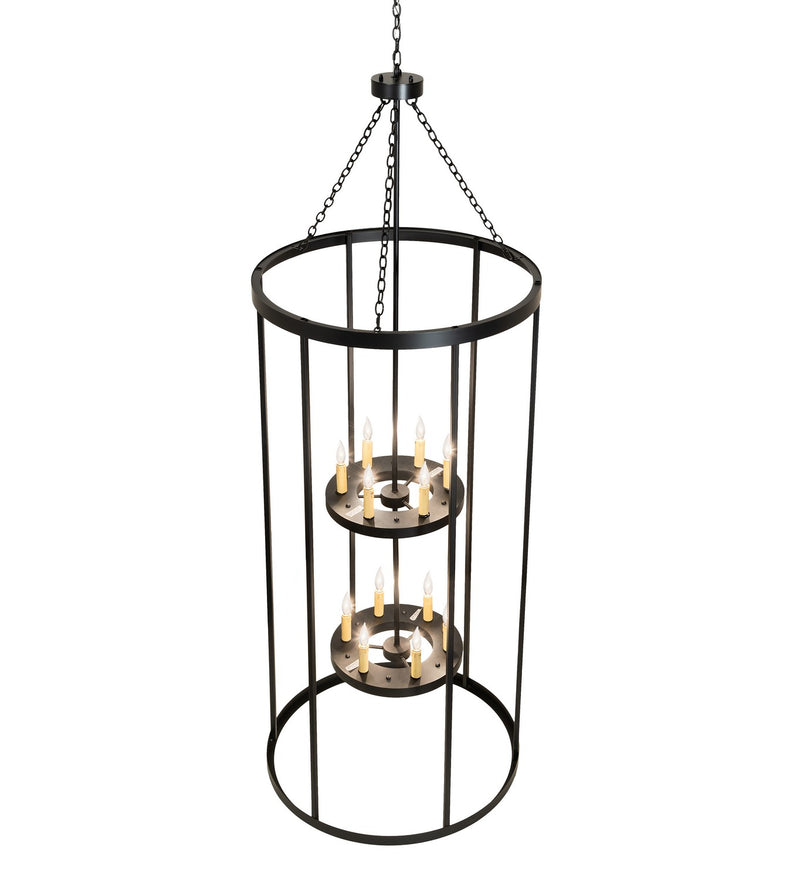 Meyda Tiffany 229429 12 Light Pendant, Solar Black