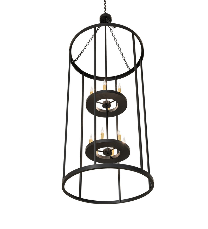 Meyda Tiffany 229429 12 Light Pendant, Solar Black
