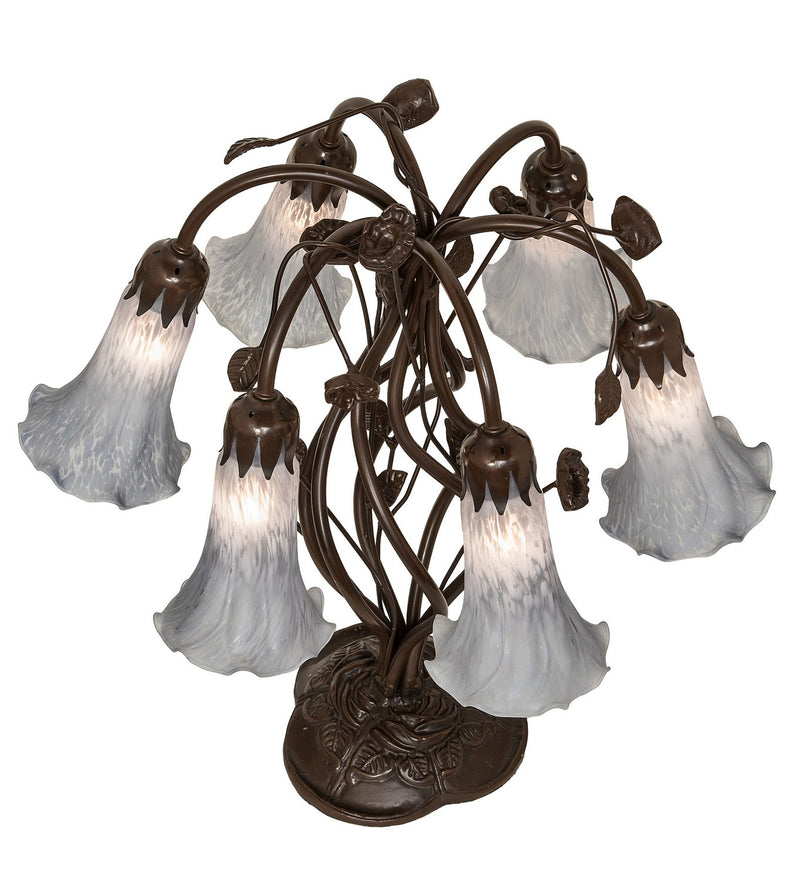 Meyda Tiffany 255813 Six Light Table Lamp, Mahogany Bronze