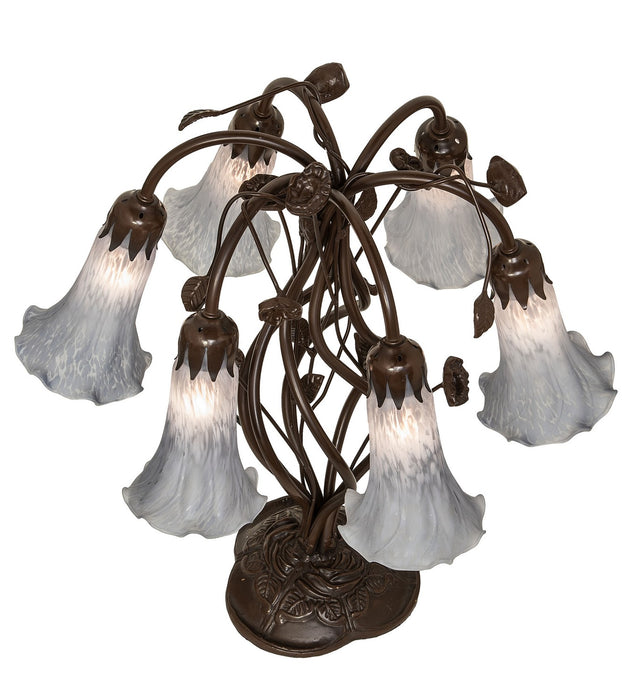 Meyda Tiffany 255813 Six Light Table Lamp, Mahogany Bronze