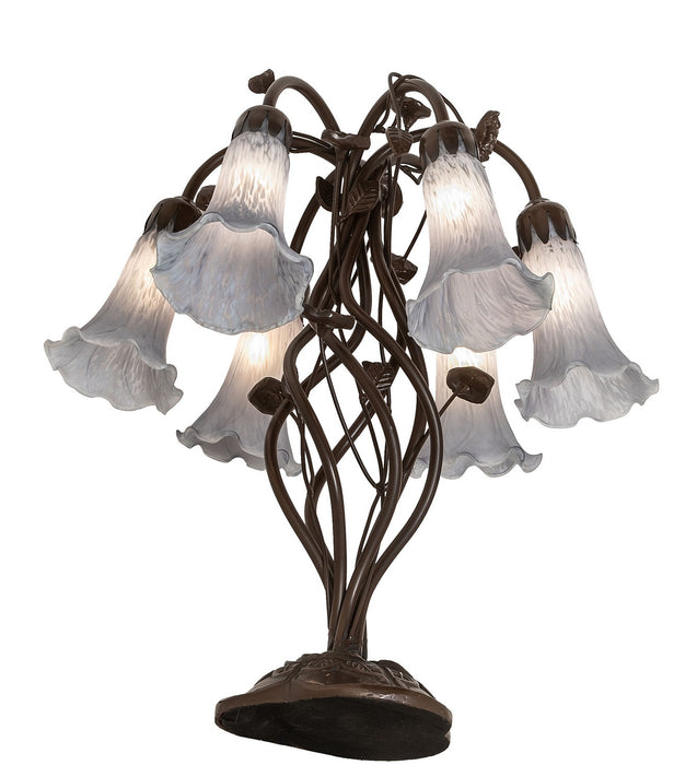 Meyda Tiffany 255813 Six Light Table Lamp, Mahogany Bronze