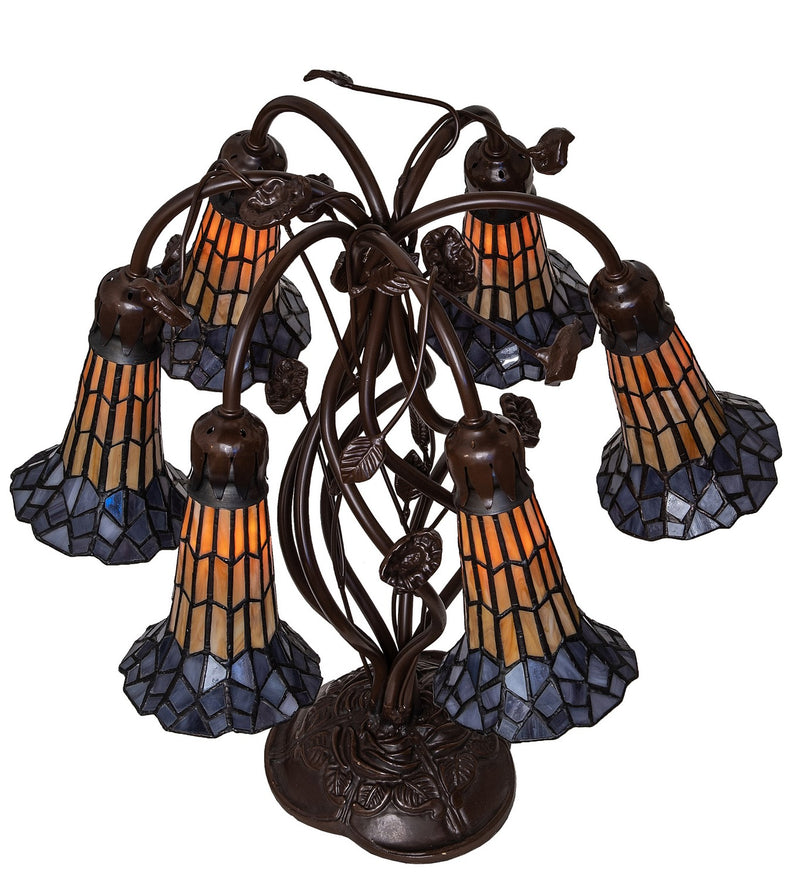 Meyda Tiffany 255816 Six Light Table Lamp, Antique