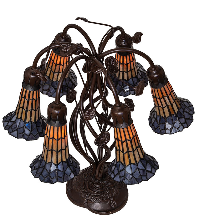 Meyda Tiffany 255816 Six Light Table Lamp, Antique