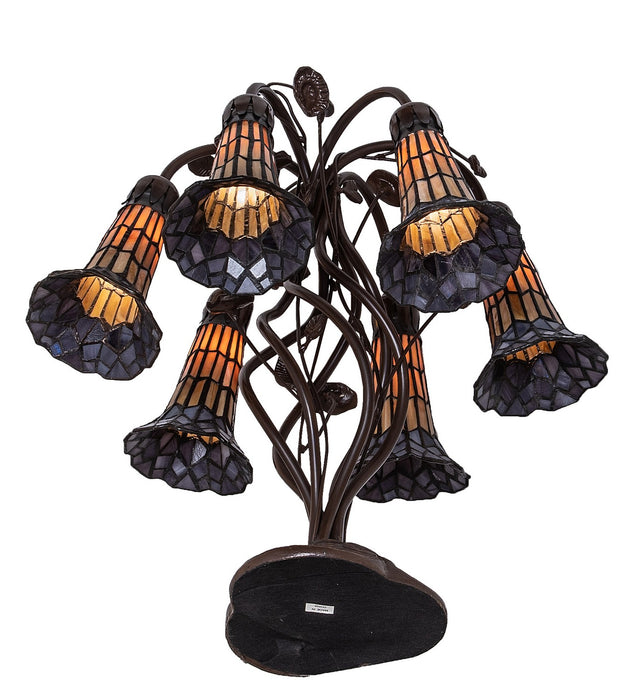 Meyda Tiffany 255816 Six Light Table Lamp, Antique