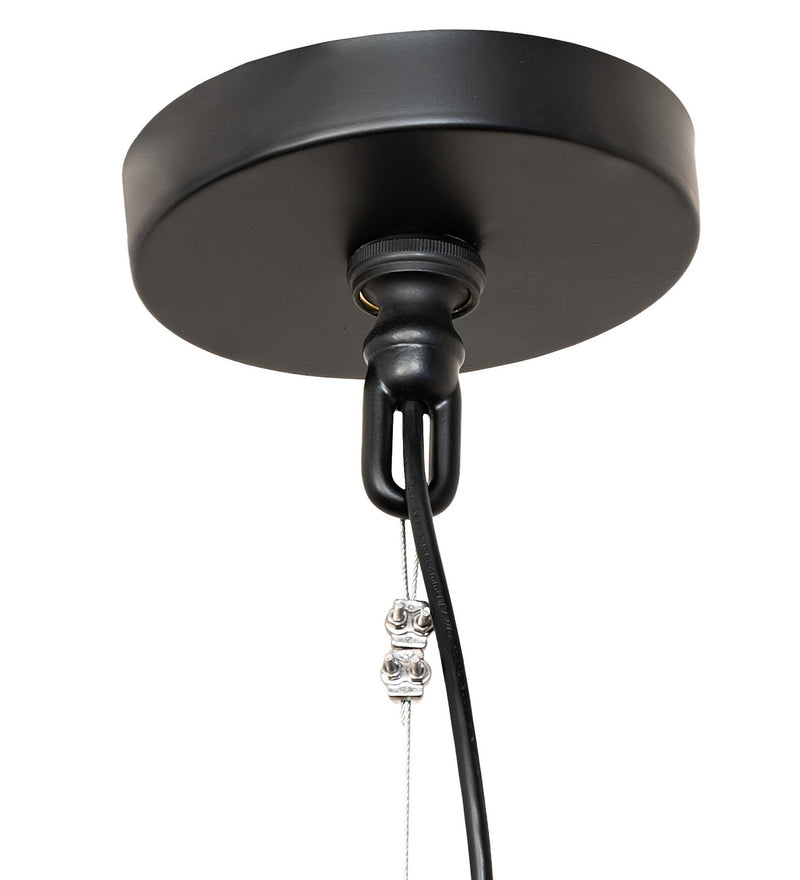 Meyda Tiffany 256512 One Light Pendant, Flat Black And Copper